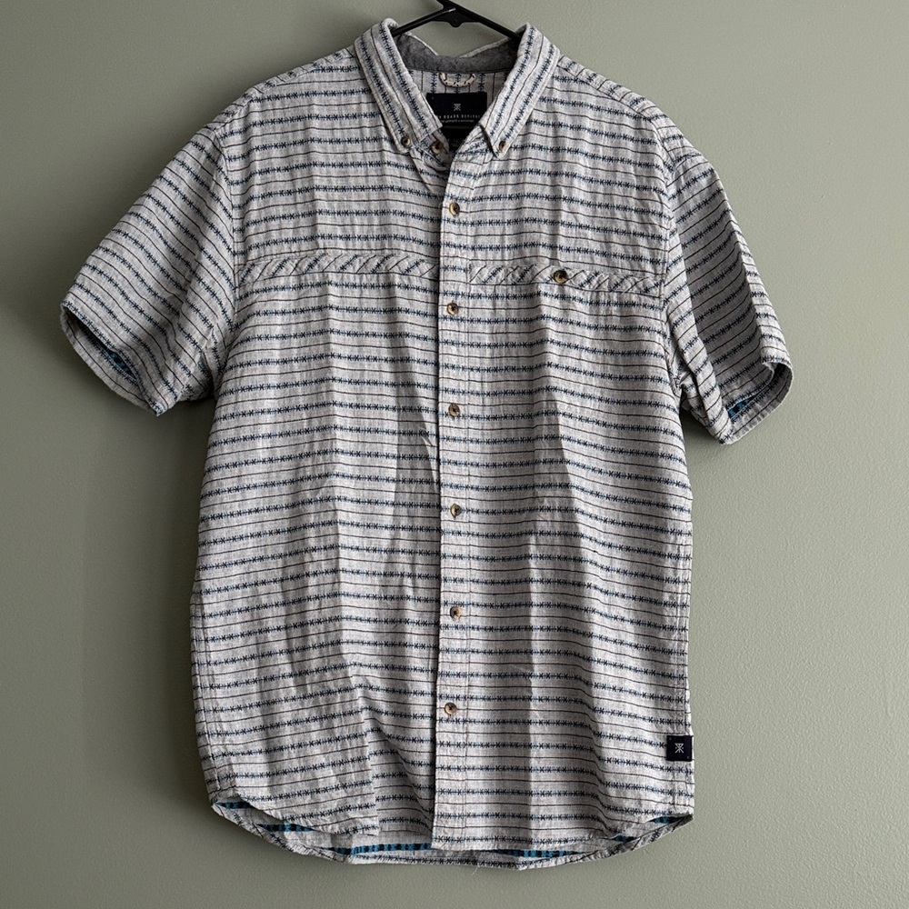 Classic Striped Button-Down Shirt in Gray by [Brand]